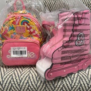 Barbie Movie Loungefly crossbody roller skates bag and fun in sun backpack